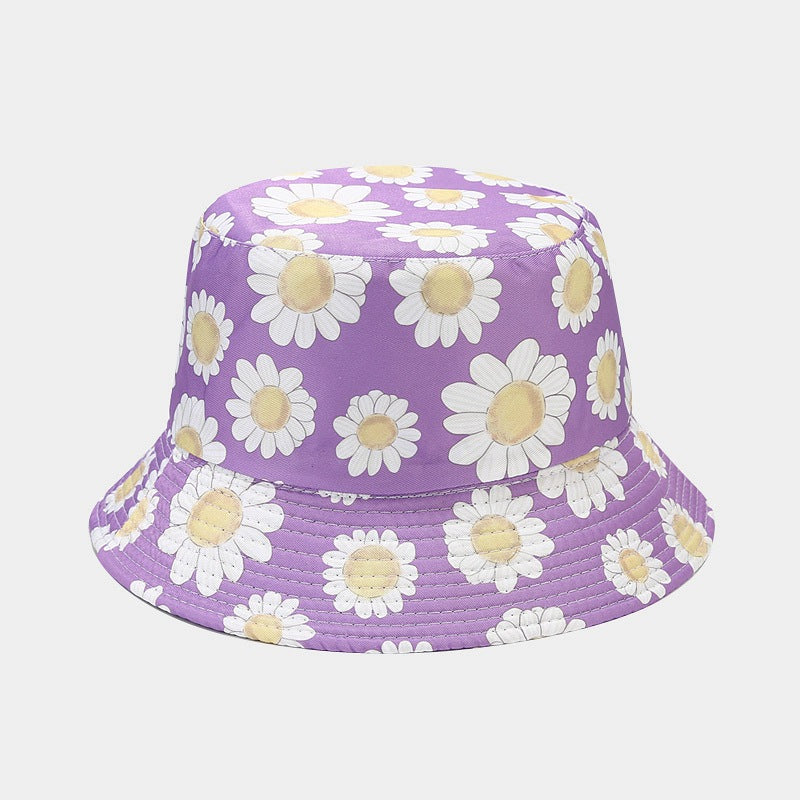 Wholesale Flower Pattern Sun Protection Double-sided Bucket Hat